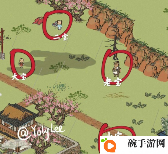 江南百景图探秘桃花村NPC位置大全 探秘桃花村所有道具获取位置一览