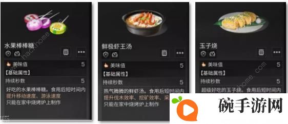 明日之后九大新天赋技能属性大全 新菜谱及额外属性详解图片3