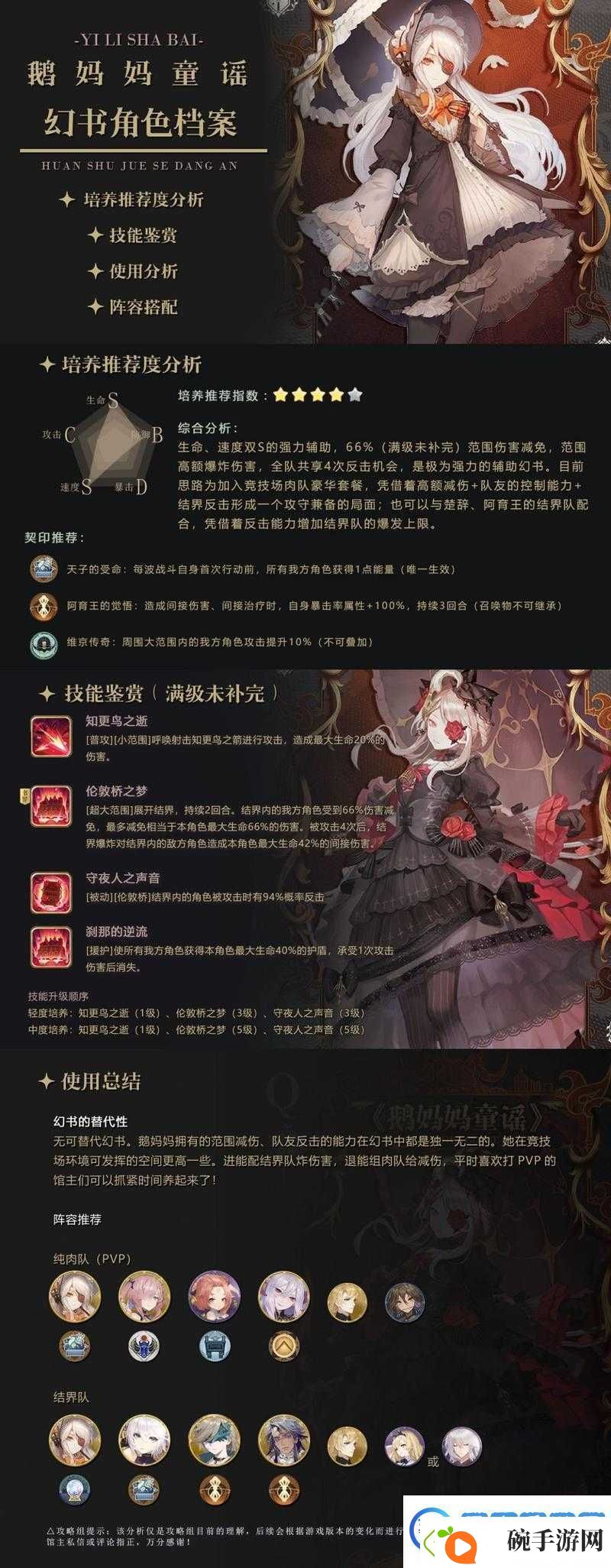 幻书启世录鹅妈妈童谣高效通关阵容搭配策略推荐