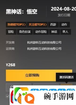 黑神话悟空wegame激活码怎么用