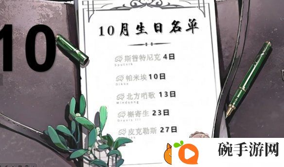 重返未来1999角色生日